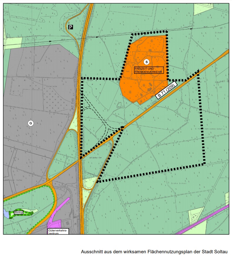 Ausschnitt aus dem Flächennutzungsplan der Stadt Soltau